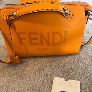 Fendi Vibrant Orange Tote Bag